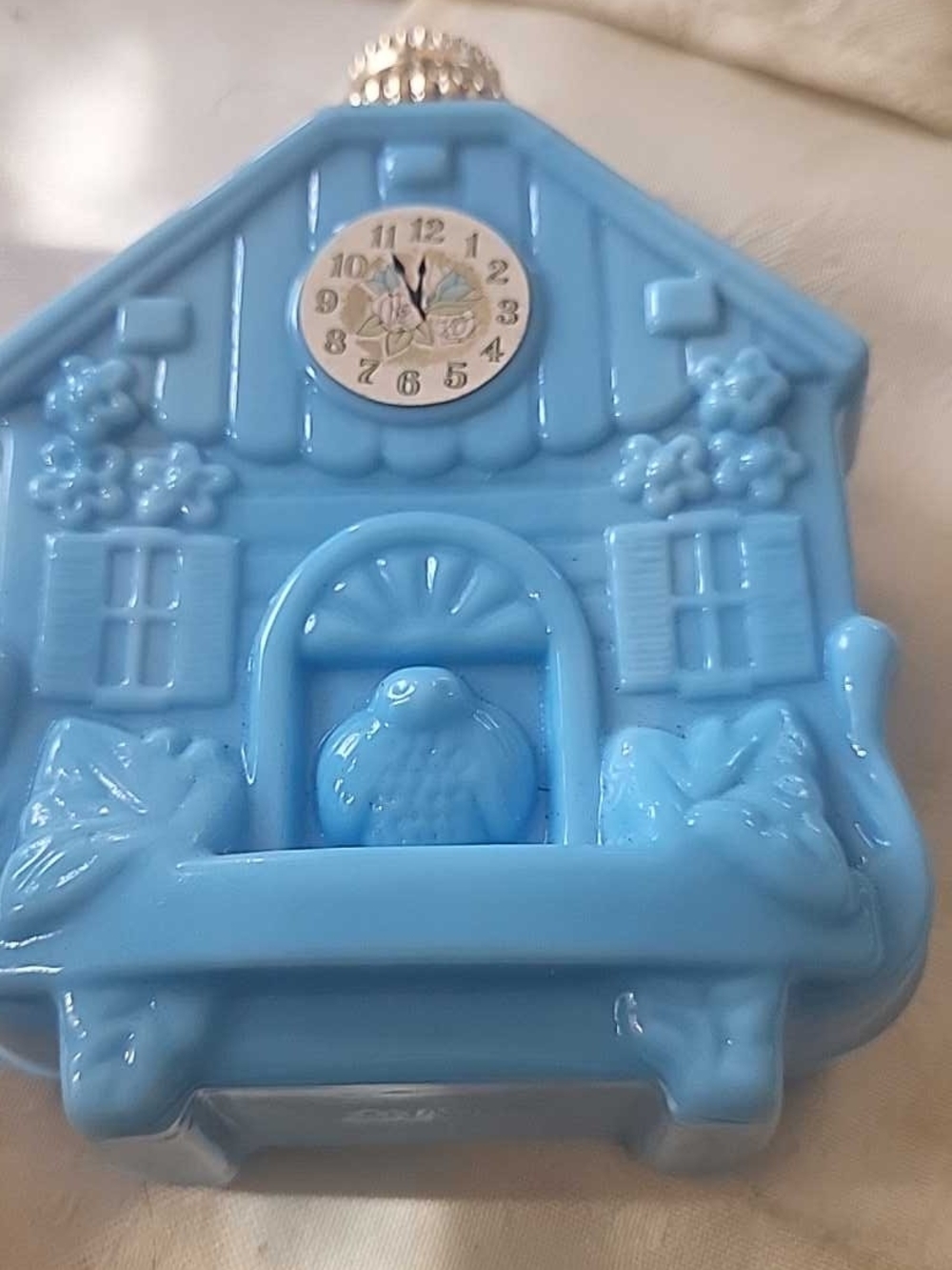 Vintage Avon Enchanted Hours Decanter,3.5 inches across x 5 inches in height.